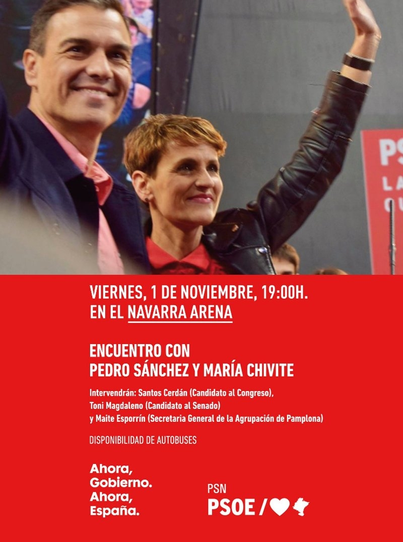 Encuentro con Pedro Sánchez y María Chivite