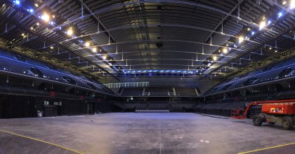 Así cambia Navarra Arena para acoger a Cirque du Soleil