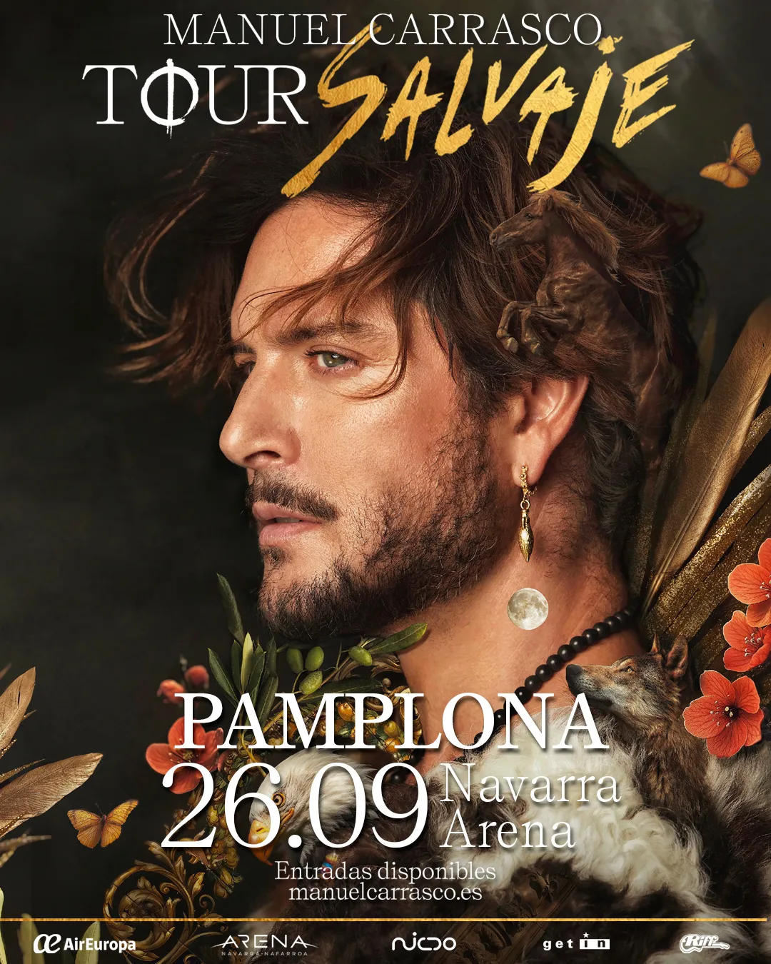 Cartel del concierto de Manuel Carrasco en Navarra Arena