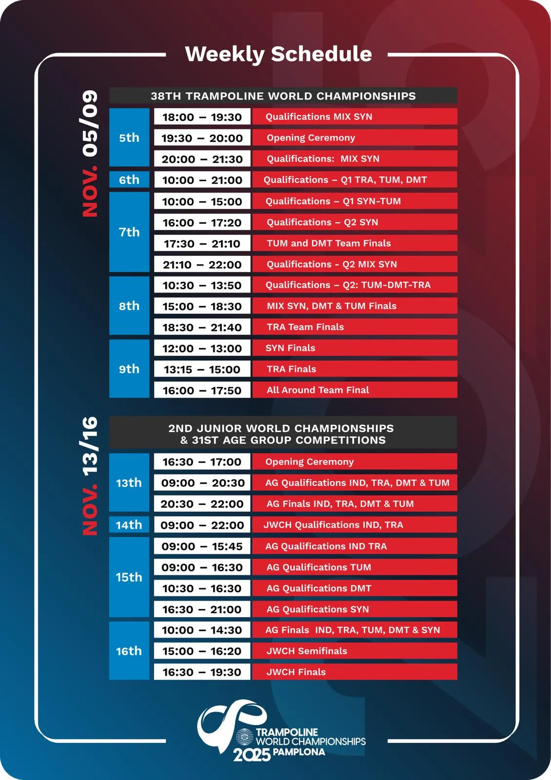 horario trampolín inglés