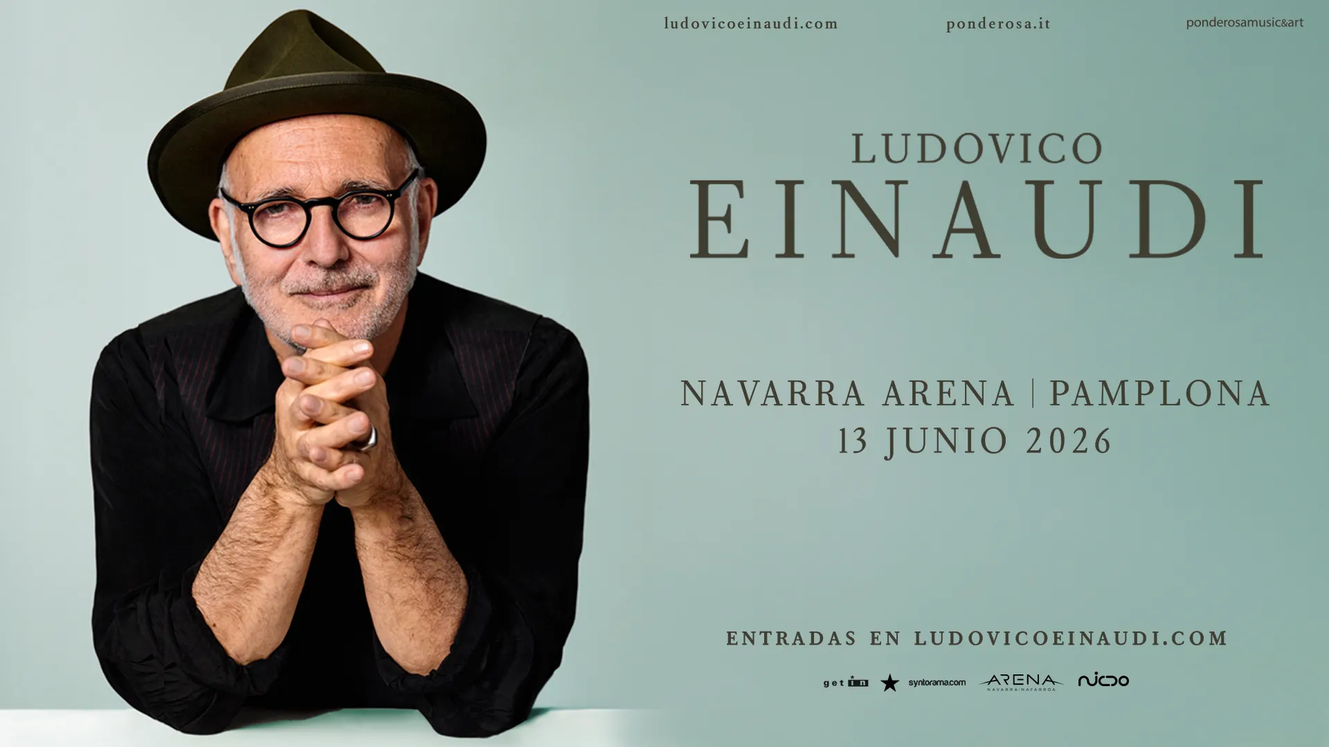 Ludovico Einaudi en Navarra Arena el 13 de junio